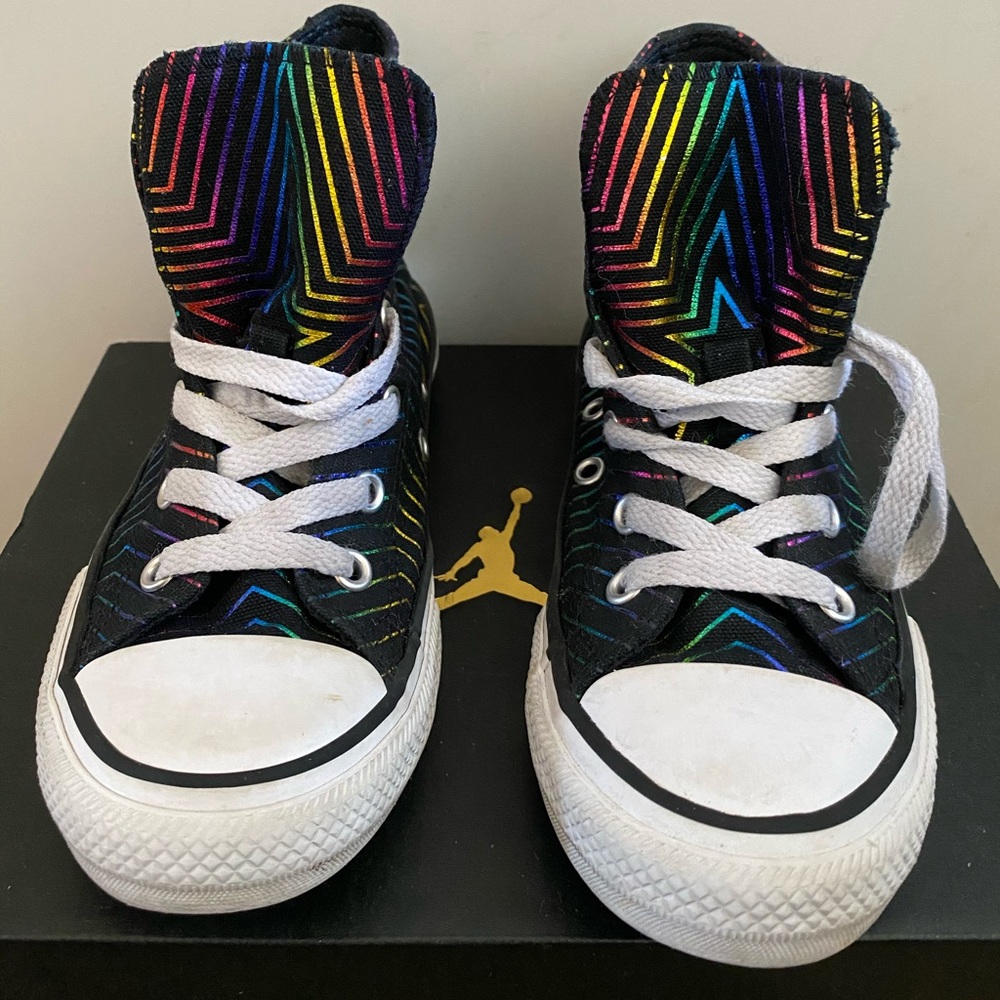 Girls Converse Rainbow Star Sneakers
